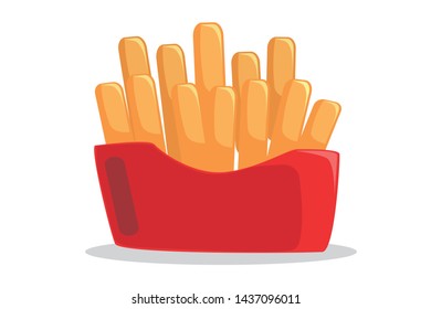 French fries vector illustration - vector