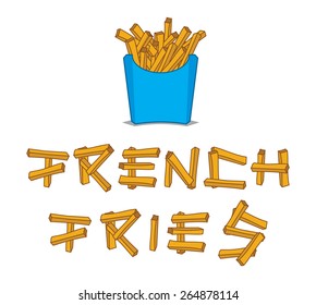 French fries vector illustration
