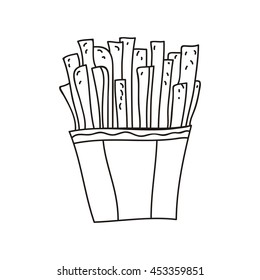 French fries. Vector illustration.