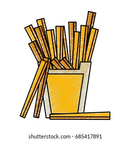 french fries vector illustration