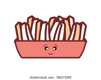 french fries  vector illustration