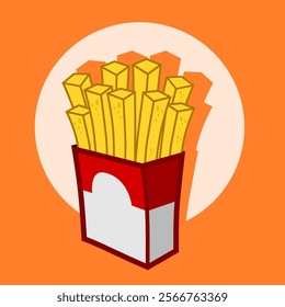 French Fries Vector Illustration Cartoon