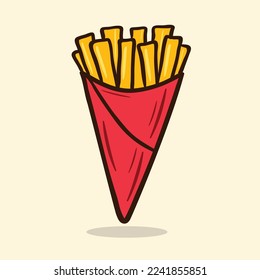 Archivos de ilustración del vector de las Fries en francés