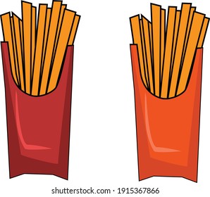 French fries vector image, perfect for your restaurant icon