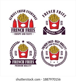 Colección del logotipo vectorial de las Fries francesas