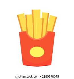 French fries vector on white background. French fries.