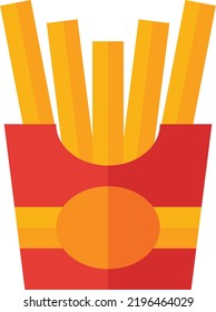french fries vector on white background. isolated Vector icon