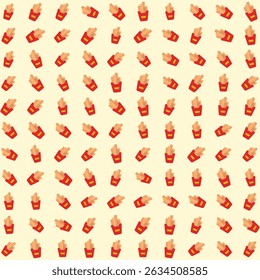 French fries vector pattern, fast food, snack, fast food restaurant, seamless background design