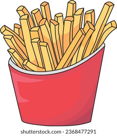 French fries vector picture without background