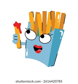 French fries vector Sticker. Eps 10 file