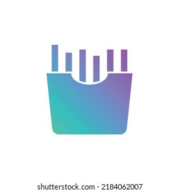 Pommes frites Vektorgrafik für die Symbolpräsentation von Webseiten
