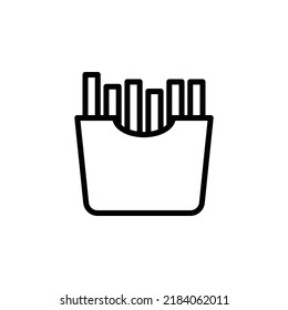 Pommes frites Vektorgrafik für die Symbolpräsentation von Webseiten