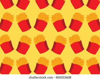 French Fries -Vintage vector background