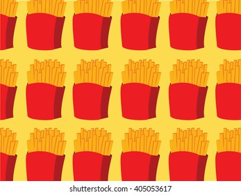 French Fries -Vintage vector background