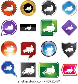 French Fries web button isolated on a background.