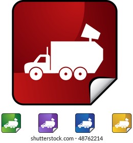 French Fries web button isolated on a background.