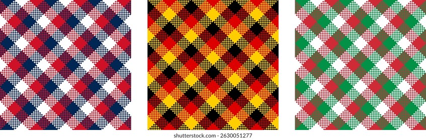 padrão francês, alemão e italiano. fundo lumberjack para decoração e etc. ilustração vetorial