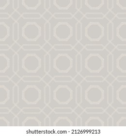 French gray geometric linen seamless pattern. Tonal farmhouse cottage style abstract grid background. Simple vintage rustic fabric textile effect. Primitive modern shabby chic kitchen cloth design.