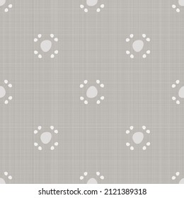  French grey doodle motif linen seamless pattern. Tonal country cottage style abstract scribble motif background. Simple vintage rustic fabric textile effect. Primitive drawing shabby chic cloth.