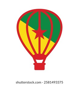 French Guiana air ballon flag icon