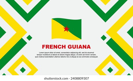 French Guiana Flag Abstract Background Design Template. French Guiana Independence Day Banner Wallpaper Vector Illustration. French Guiana Template