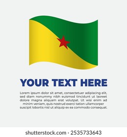 French Guiana Flag Banner Background Template