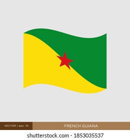 Plantilla de diseño de la ilustración vectorial de la bandera de la Guyana Francesa.