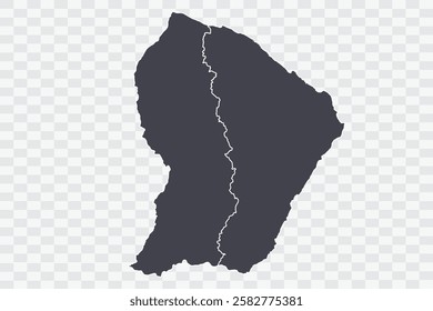 French Guiana Map Anchor Color on White Background quality files Png