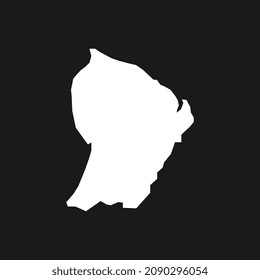 French Guiana map on black background