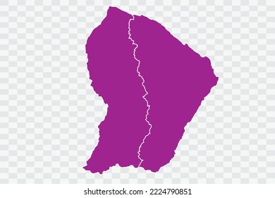 French Guiana Map pink Color on White Background quality files Color (a50099) png