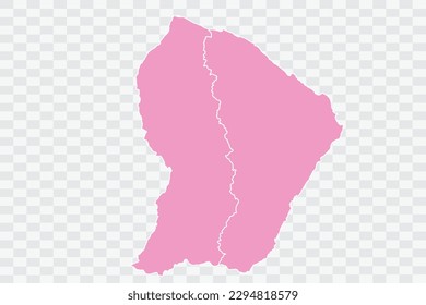 French Guiana Map pink Color Background quality files png
