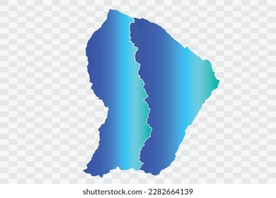 French Guiana Map teal blue Color Background quality files png