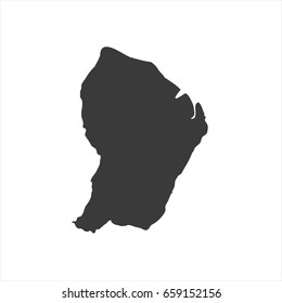 French Guiana map vector. / French Guiana map. 