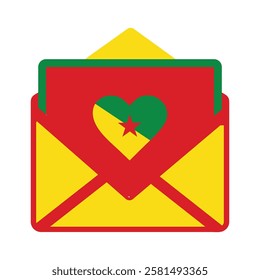 French Guiana message post flag icon