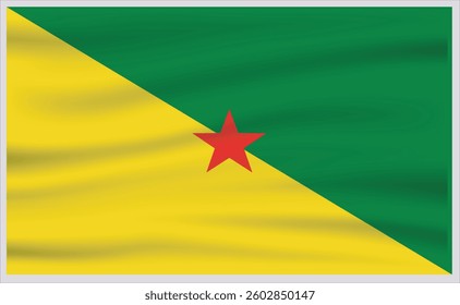 French Guiana official flag vector with standard size and proportion. National flag emblem with accurate size and colors.