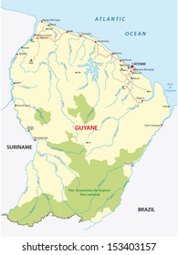 french guiana road map