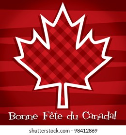 French 'Happy Canada Day' card in vector format.