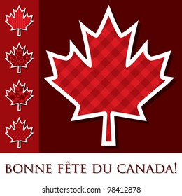 French 'Happy Canada Day' card in vector format.