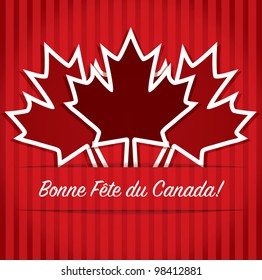 French 'Happy Canada Day' card in vector format.