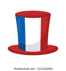 French Hat Illustration Over White Stock Vector (Royalty Free