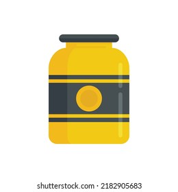 Französisches Honigglas-Symbol. Flache Illustration von Französisch-Honigar-Vektorsymbol einzeln auf weißem Hintergrund