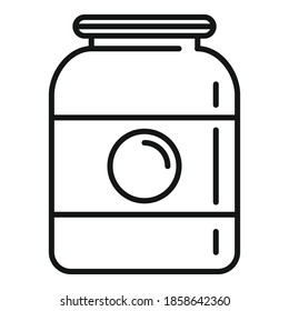 French honey jar icon. Outline french honey jar vector icon for web design isolated on white background