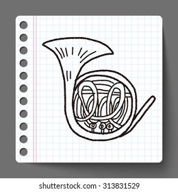 French Horn doodle