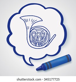 French Horn doodle