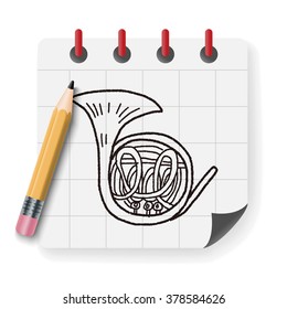 French Horn doodle