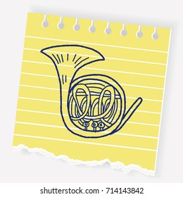 French Horn doodle