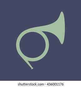 French Horn Icon of . Eps-10.