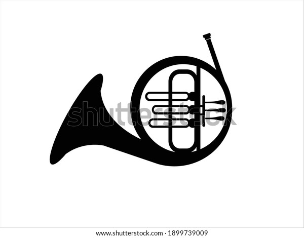 French Horn Icon Vector Concept Illustration Stock Vector (Royalty Free ...