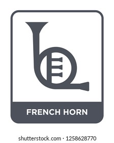 french horn icon vector on white background, french horn trendy filled icons from Music and media collection, french horn simple element illustration