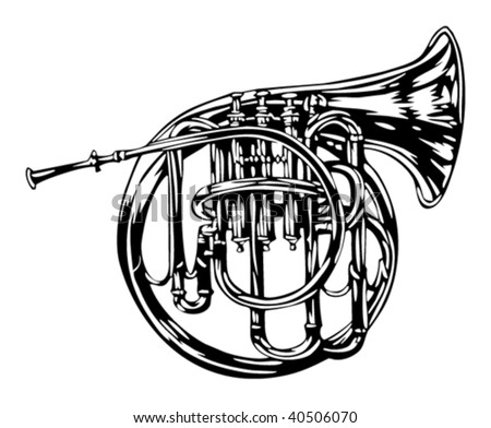 French Horn Illustration Stock Vector (Royalty Free) 40506070